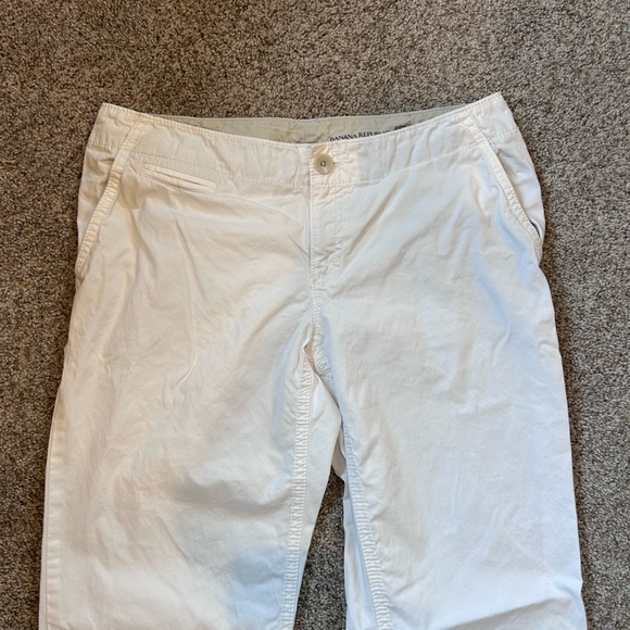 Vintage Y2K Banana Republic Low Rise Flare/Wide Leg 100% cotton pants. 8 Long - Picture 3 of 16